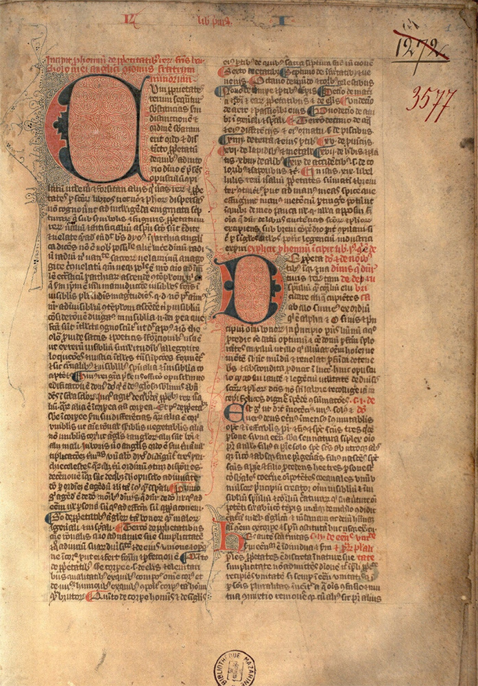 Sample page - Bibliothèque Mazarine Ms 3577