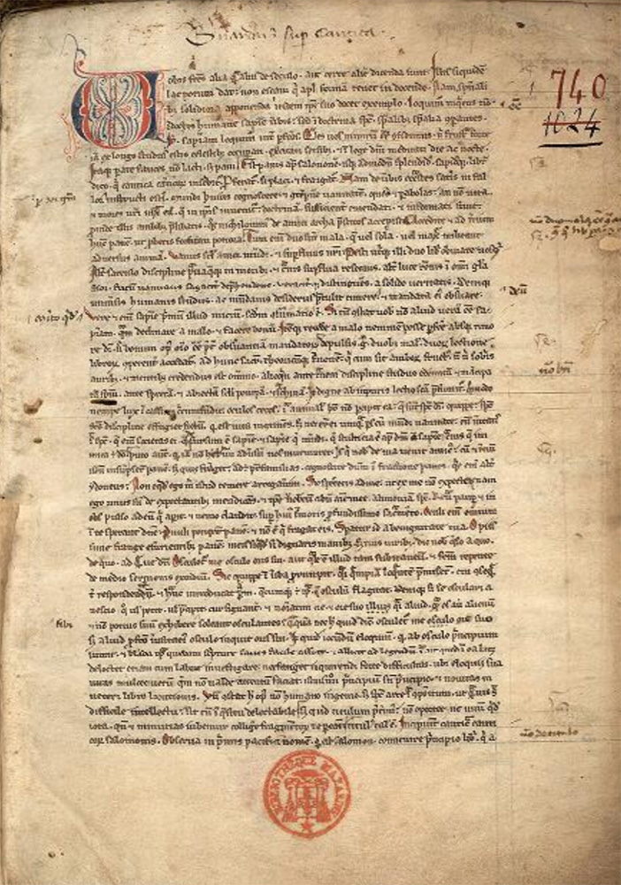 Sample page - Bibliothèque Mazarine  Ms 740