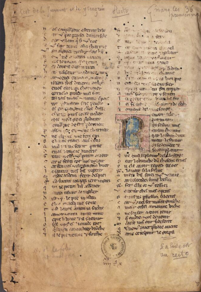 Sample page - Bibliothèque Sainte-Geneviève Ms. 257