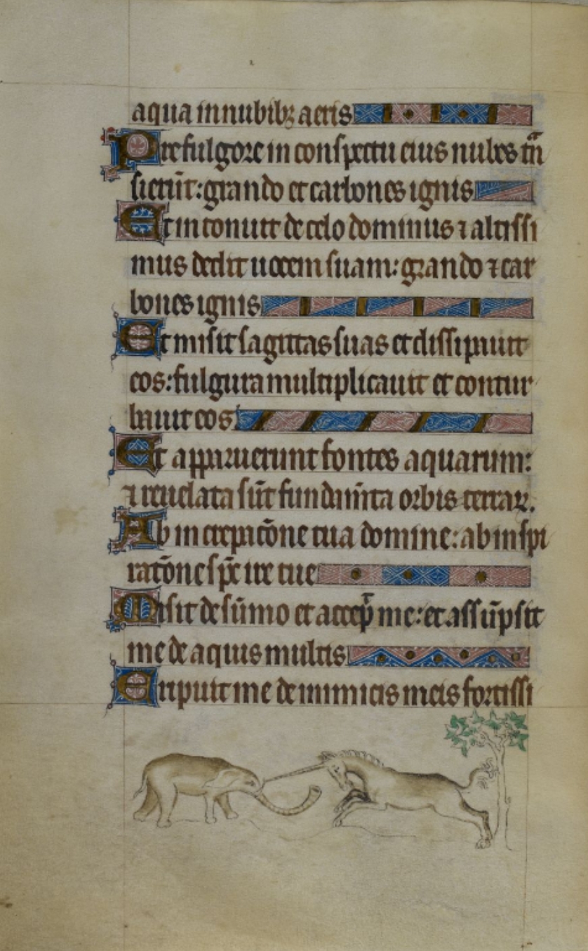 Sample page - British Library Royal MS 2B VII (Queen Mary Psalter)